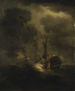 Peter Monamy Loss of HMS Victory, 4 October 1744 oil painting artist